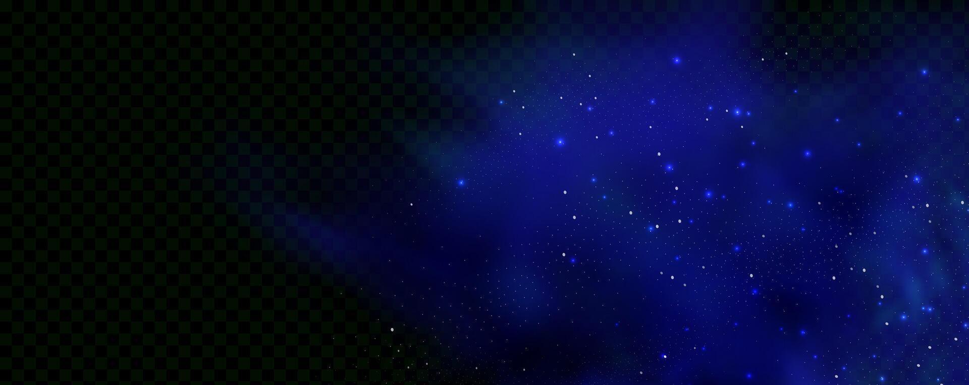 Blue background with stars and light vector