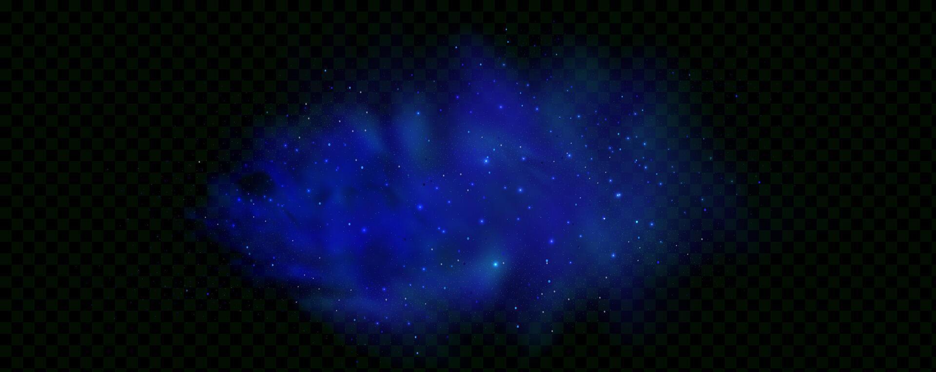 A blue star in the sky with a black background vector