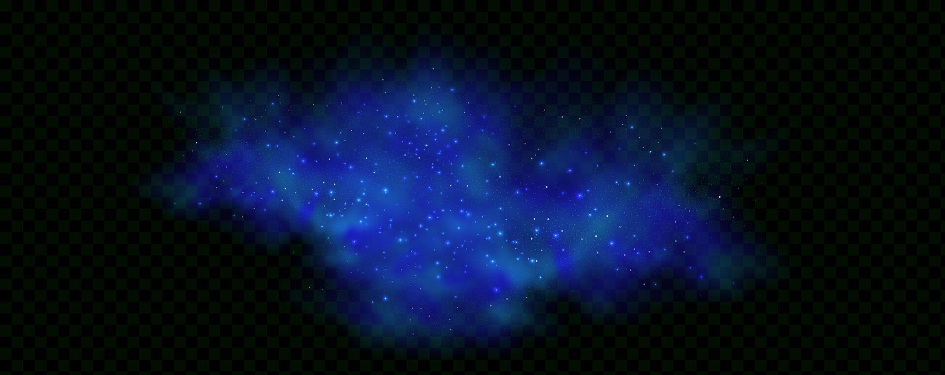 Blue glowing star on a black background vector