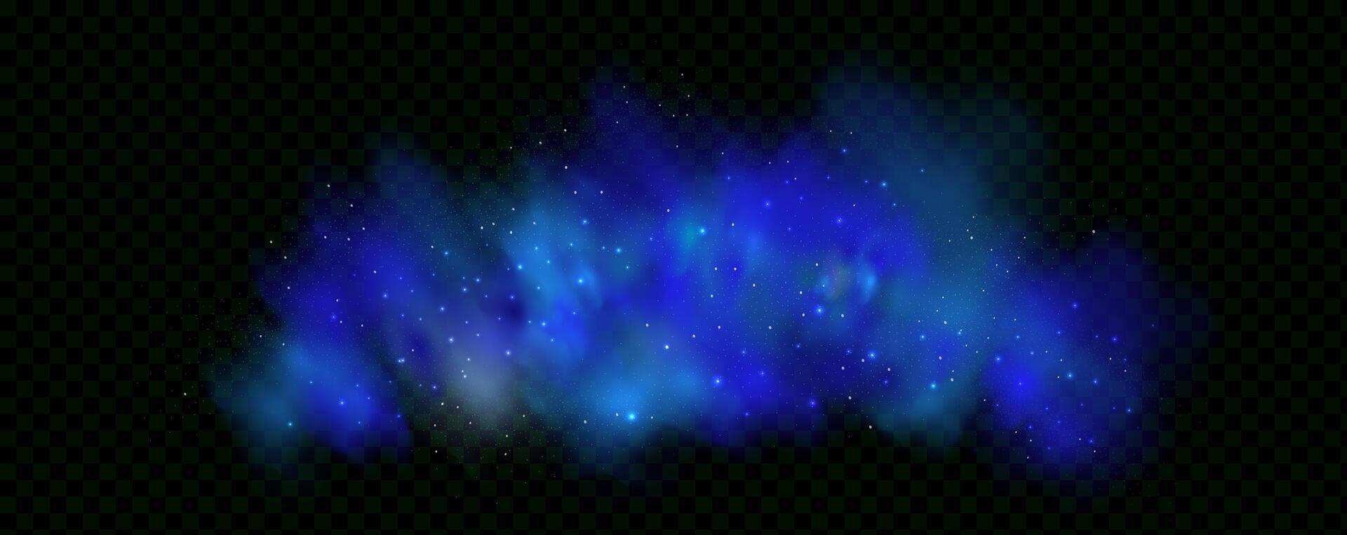 A blue aurora fire on a black background vector