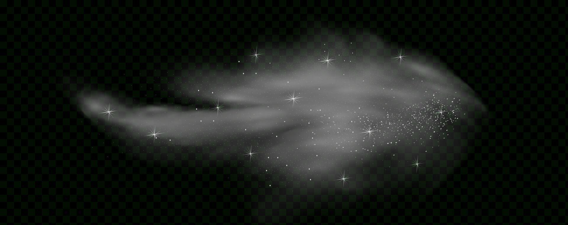 A black and white image of a star with a white cloud vector