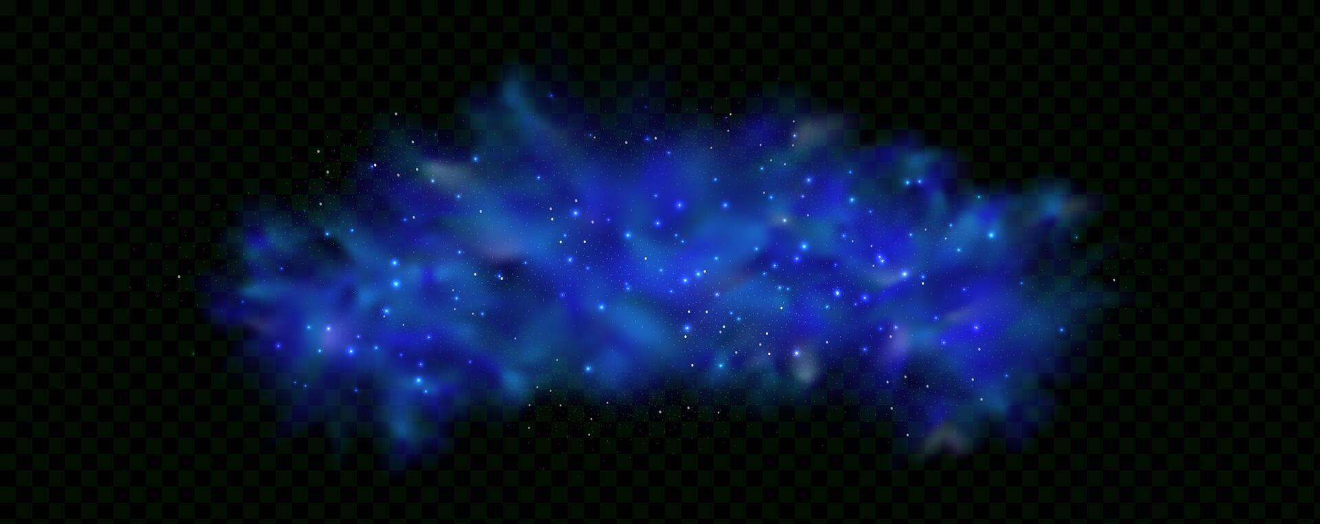 A blue glowing cloud on a black background vector