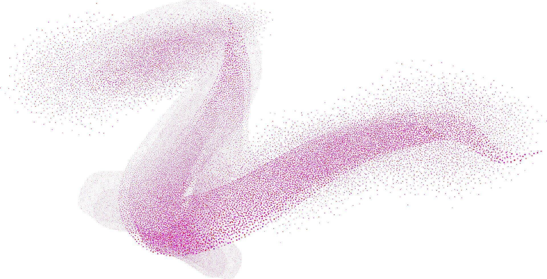 A pink swirl of paint is shown on a white background vector