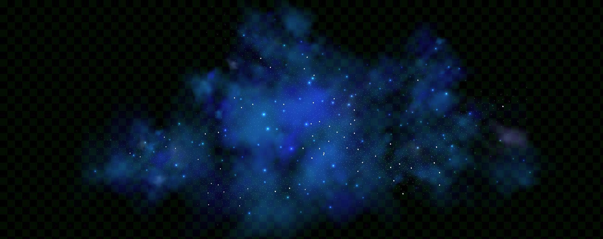Blue stars on a black background vector
