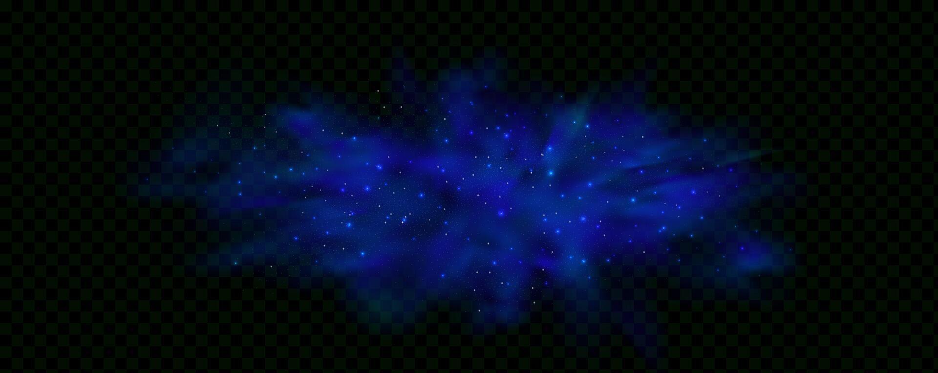 Blue explosion on a black background vector