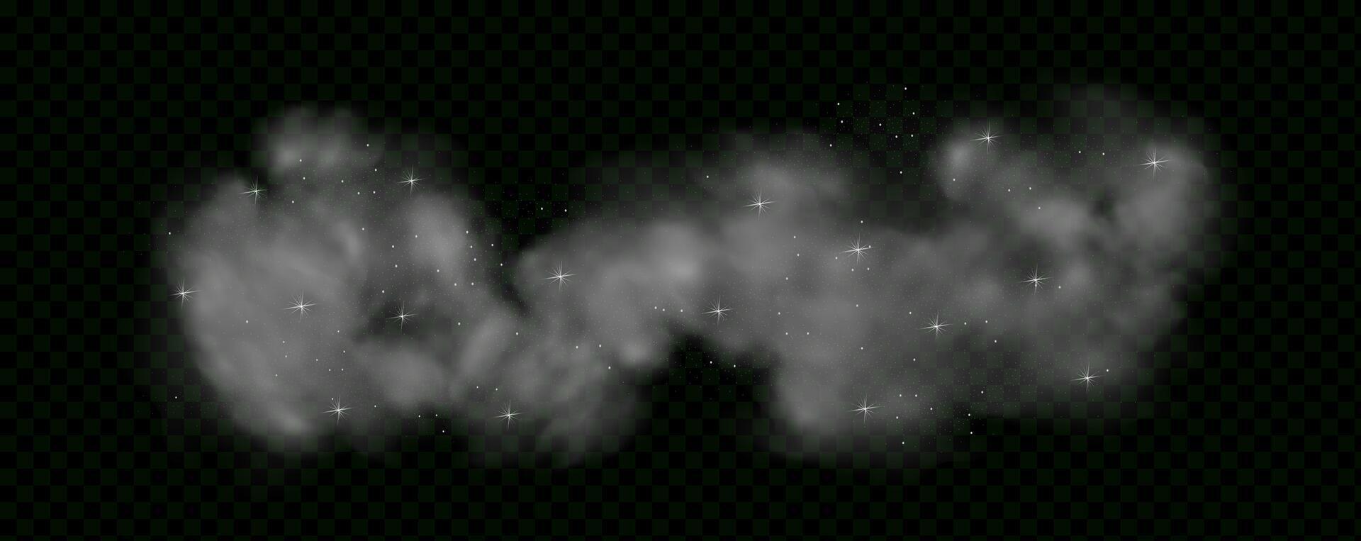A black and white image of a star and smoke vector
