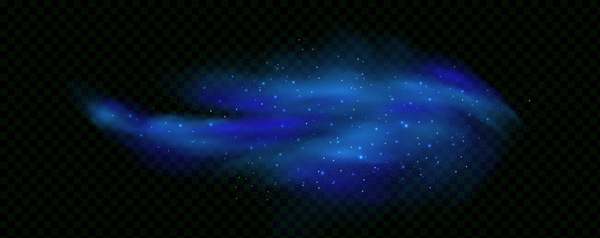 Blue nebula on a black background vector