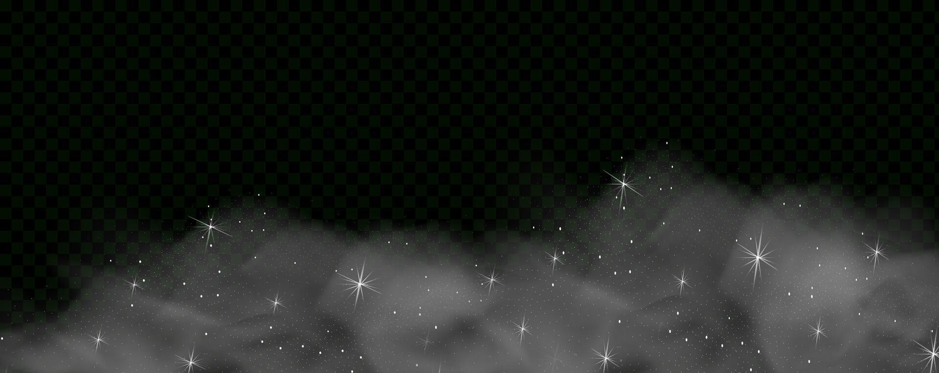 A black and white image of a starry night sky vector