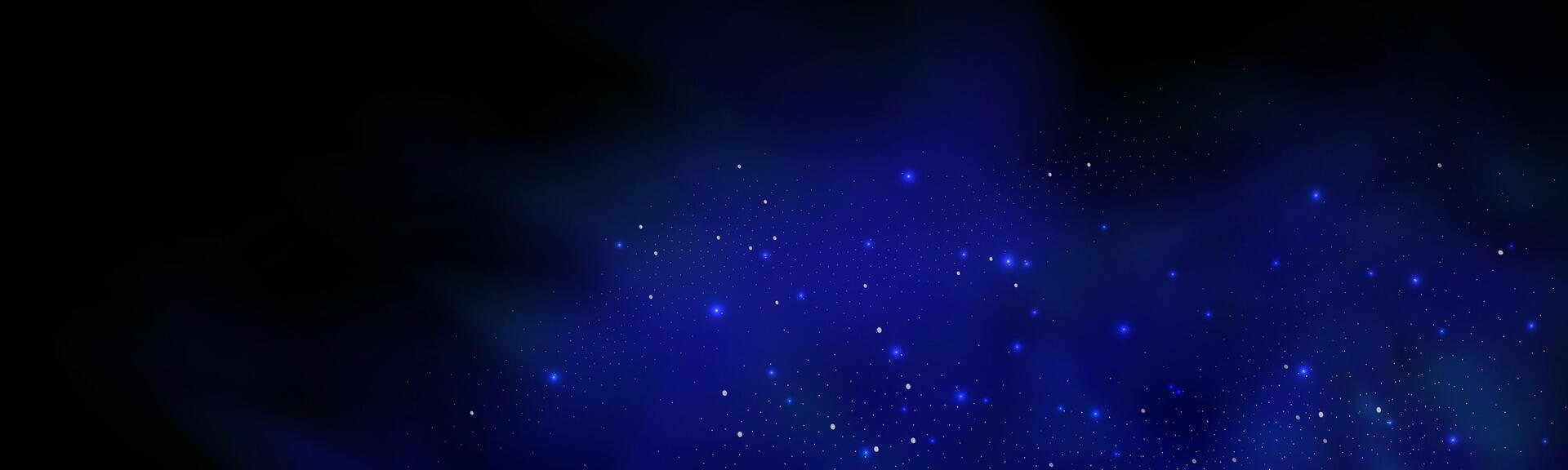 A blue aurora borealis with stars on it vector