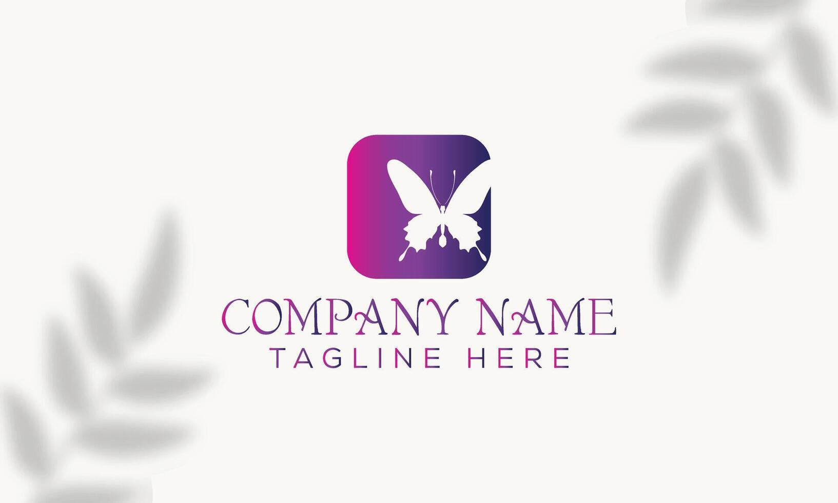Gradient Butterfly Logo Template for Fashion and Wellness vector