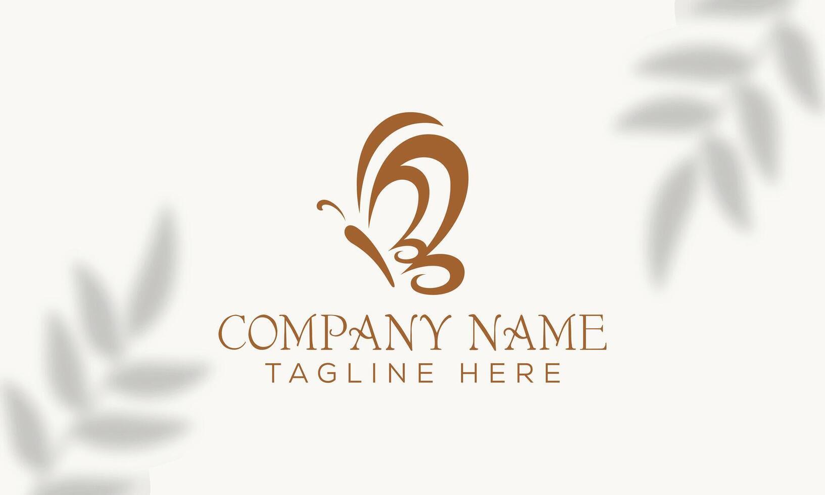 Stylish Butterfly Logo Template for Elegant Product Packaging vector