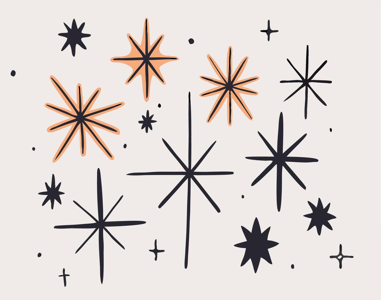 Abstract Starburst Pattern, Modern Minimalist Design vector