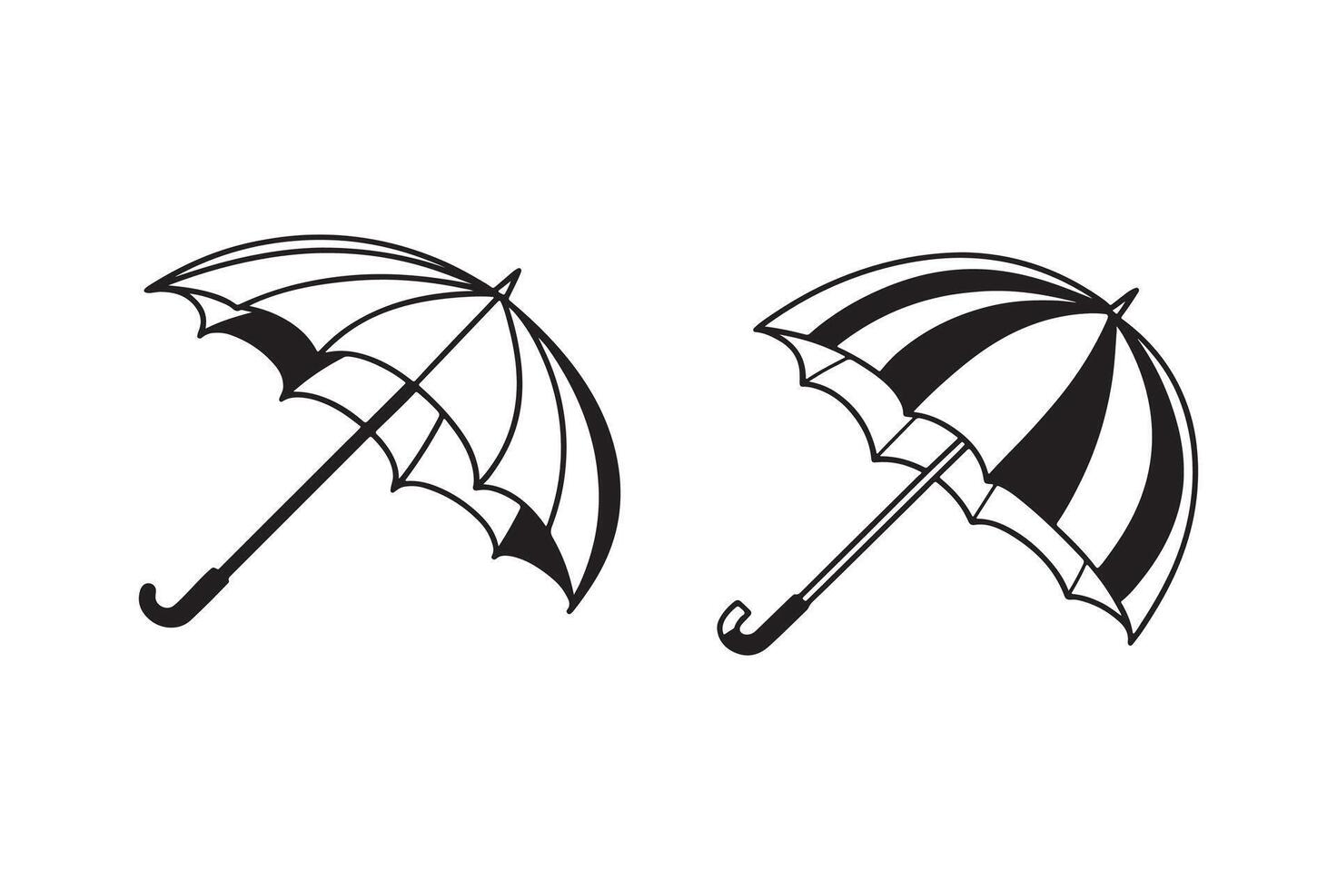 Umbrella icon set vector