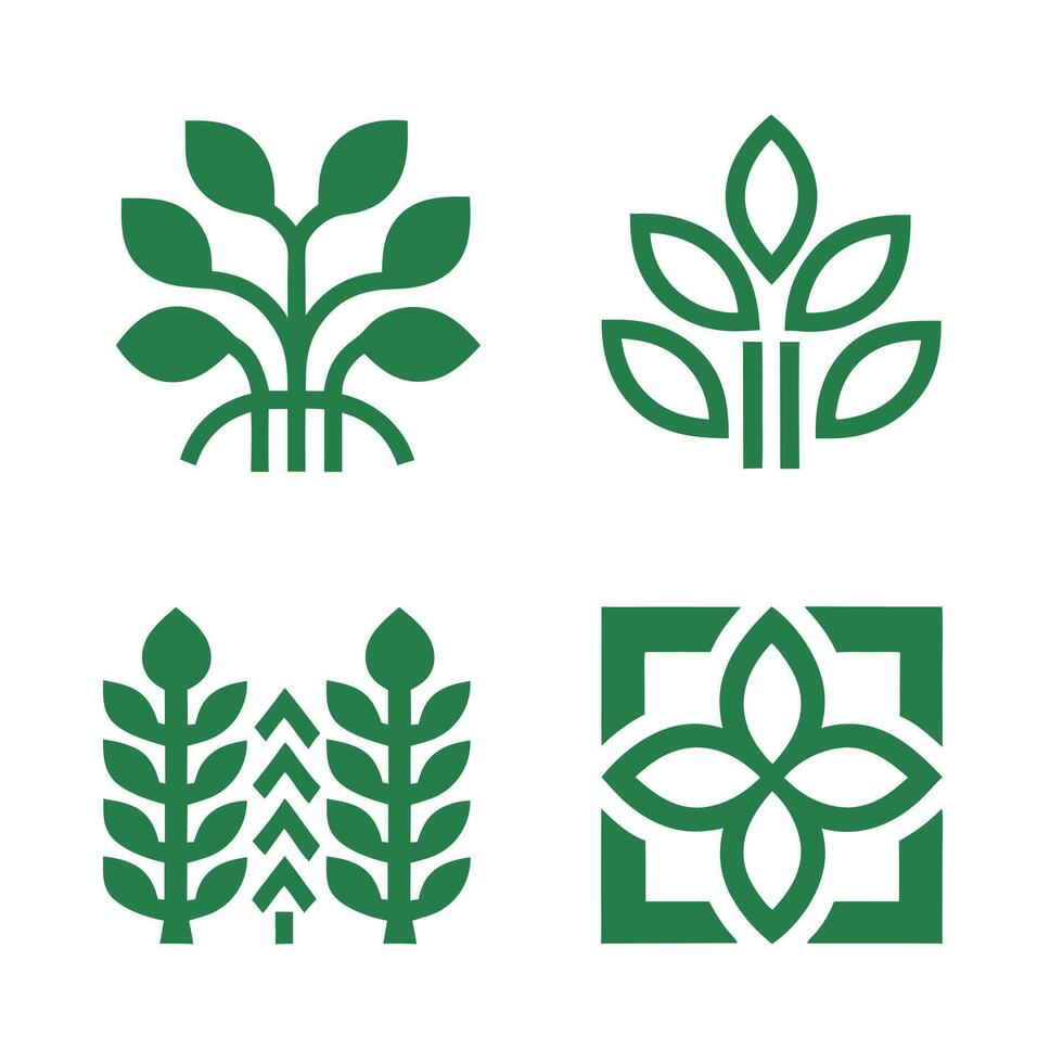 Green Agriculture Logo Pack vector