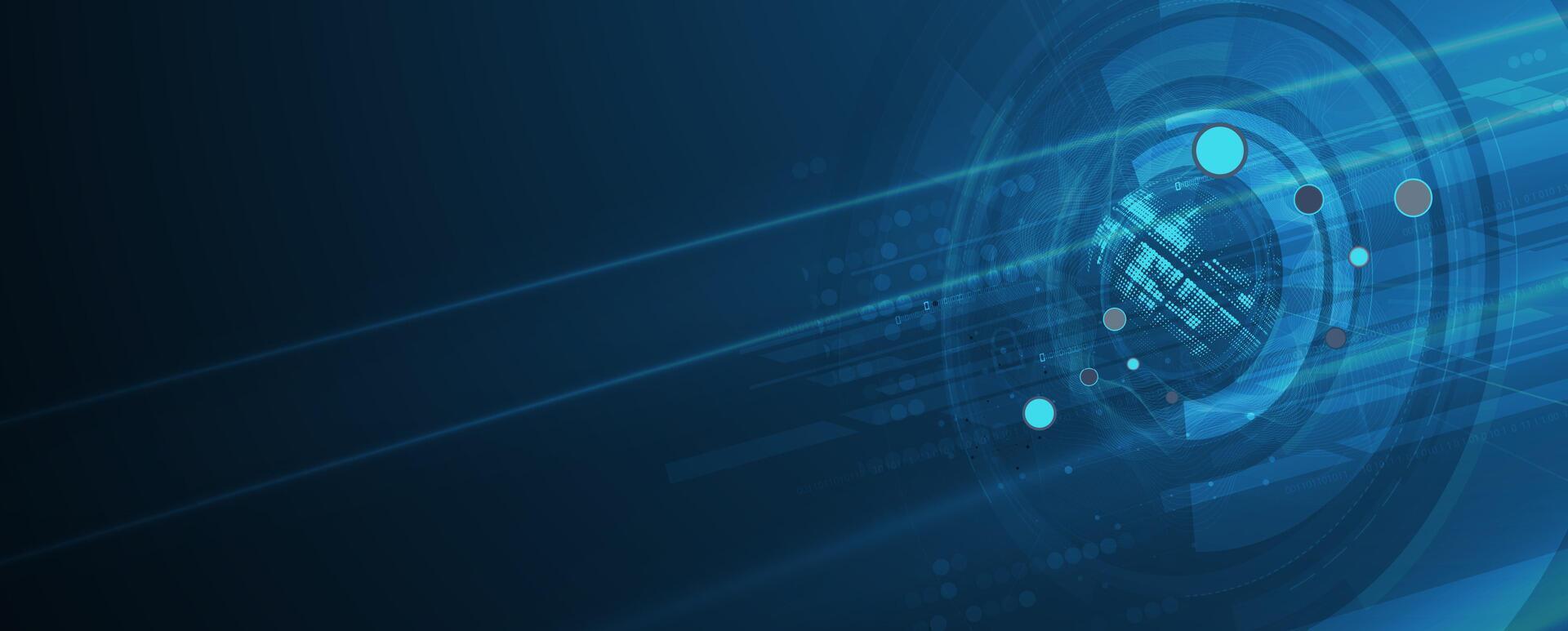 abstract technology background with dark blue lines vector