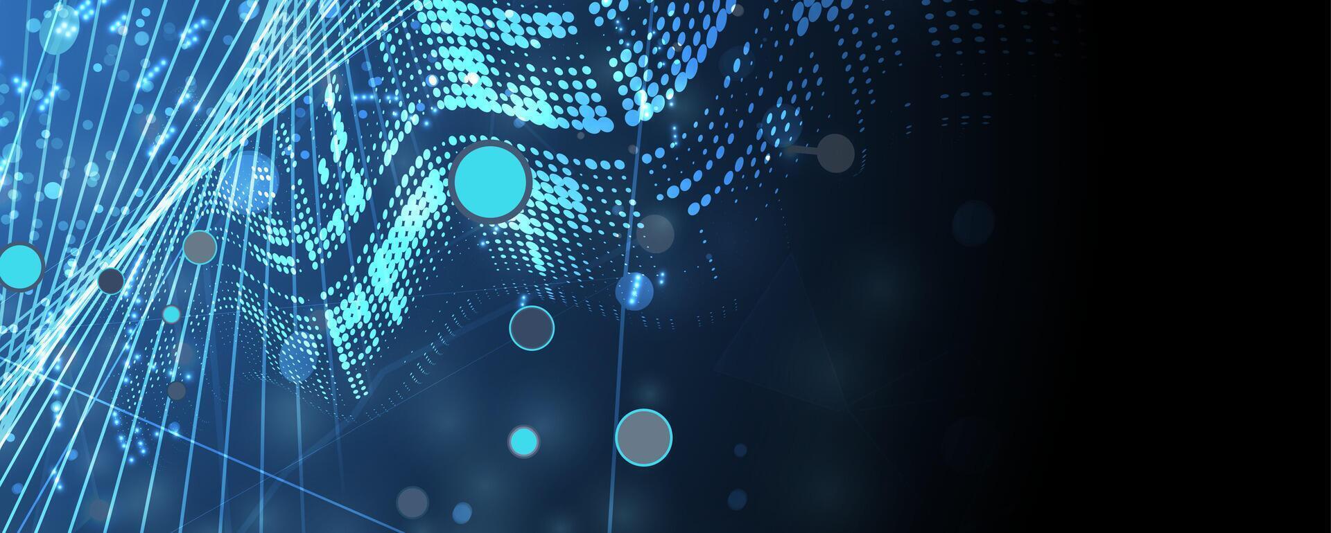 abstract digital background with dots and lines vector
