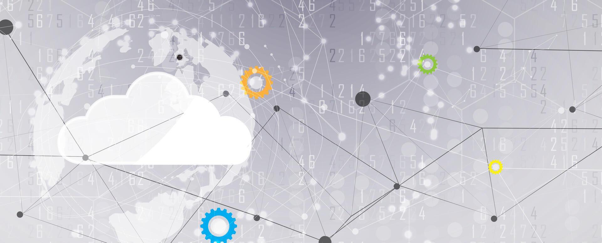 cloud computing and data network 66375263 Vector Art at Vecteezy