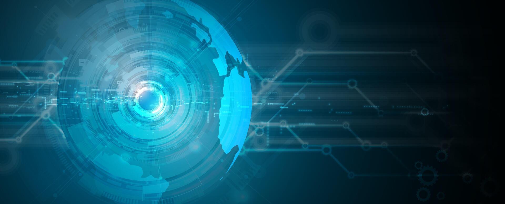 resumen artificial inteligencia. nube informática. vector