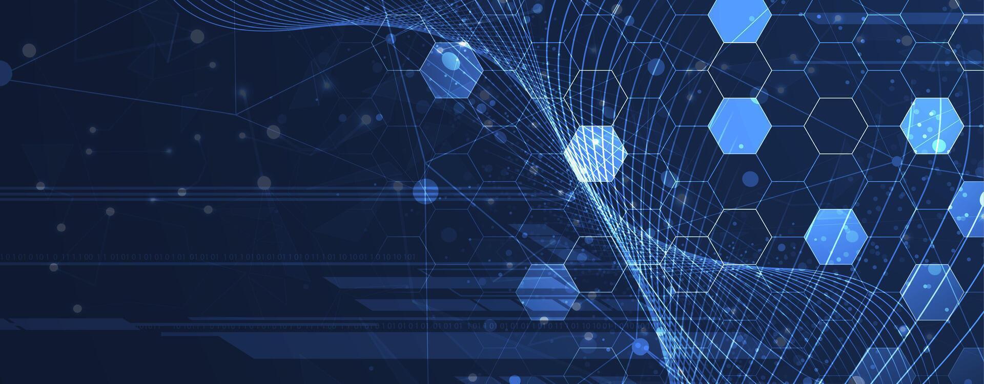 Abstract blue computer technology business background vector