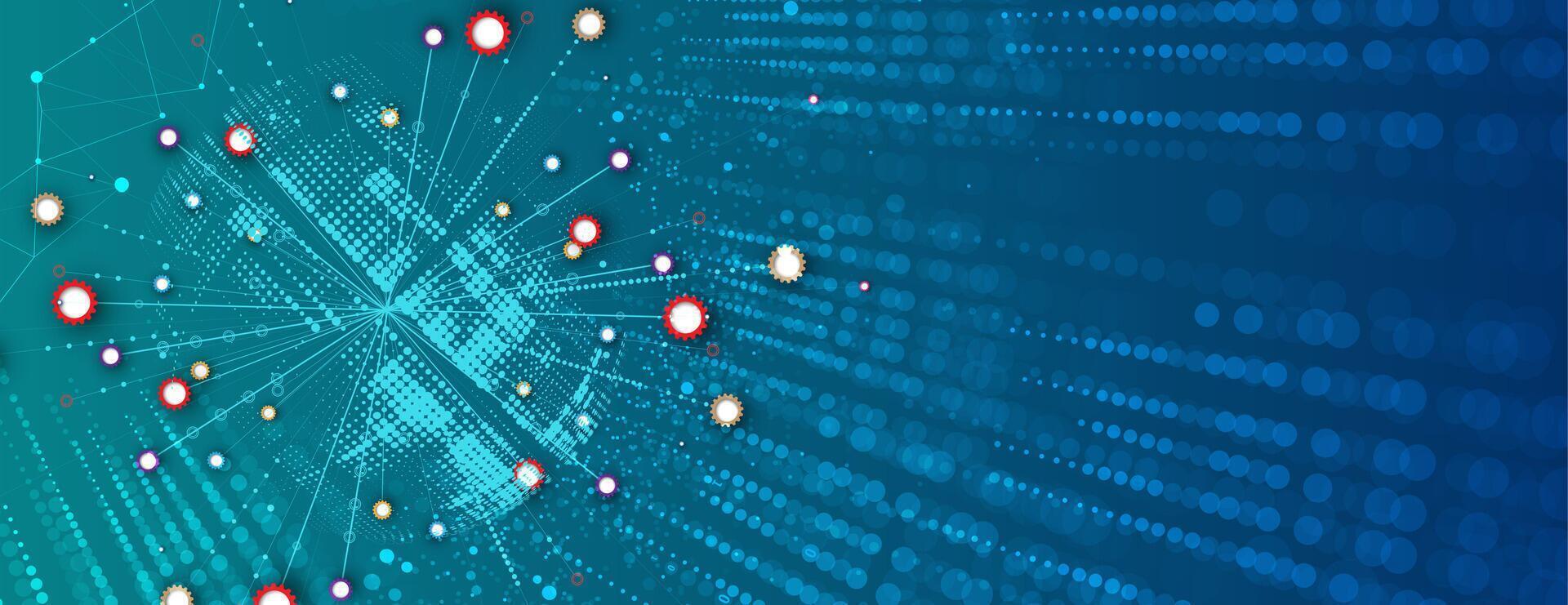 the background of a digital data network vector
