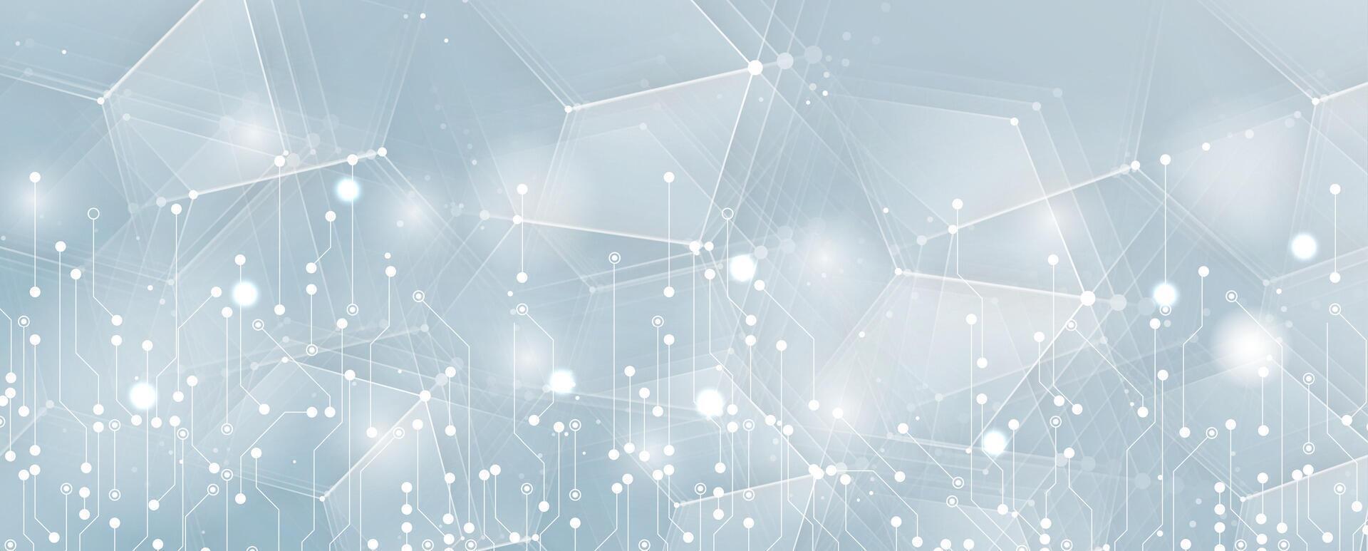 abstract background with white lines and dots on grey vector