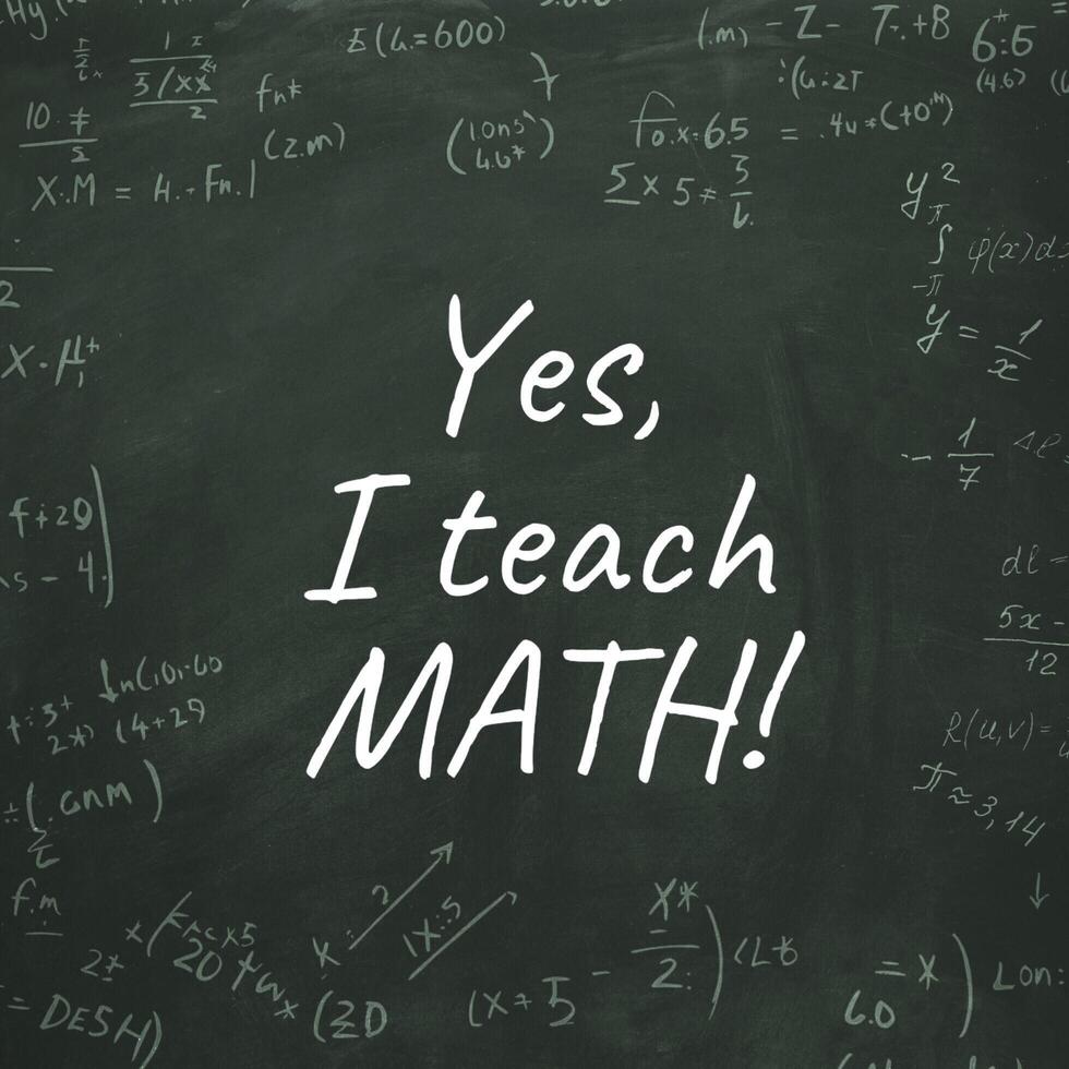 Math Private Tutor Business Card in Blackboard Theme template