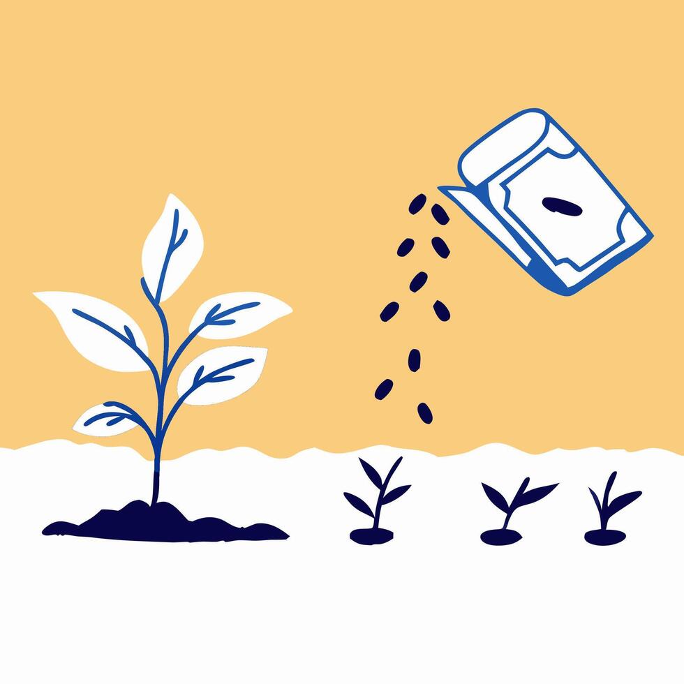 Investing Money Growth Concept Seeds of Finance vector