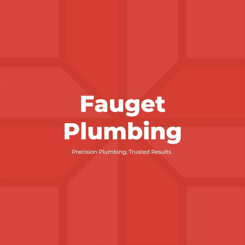 red geometric plumber business card square template