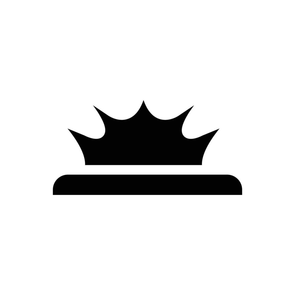 A striking black crown icon symbolizing power and royalty. vector