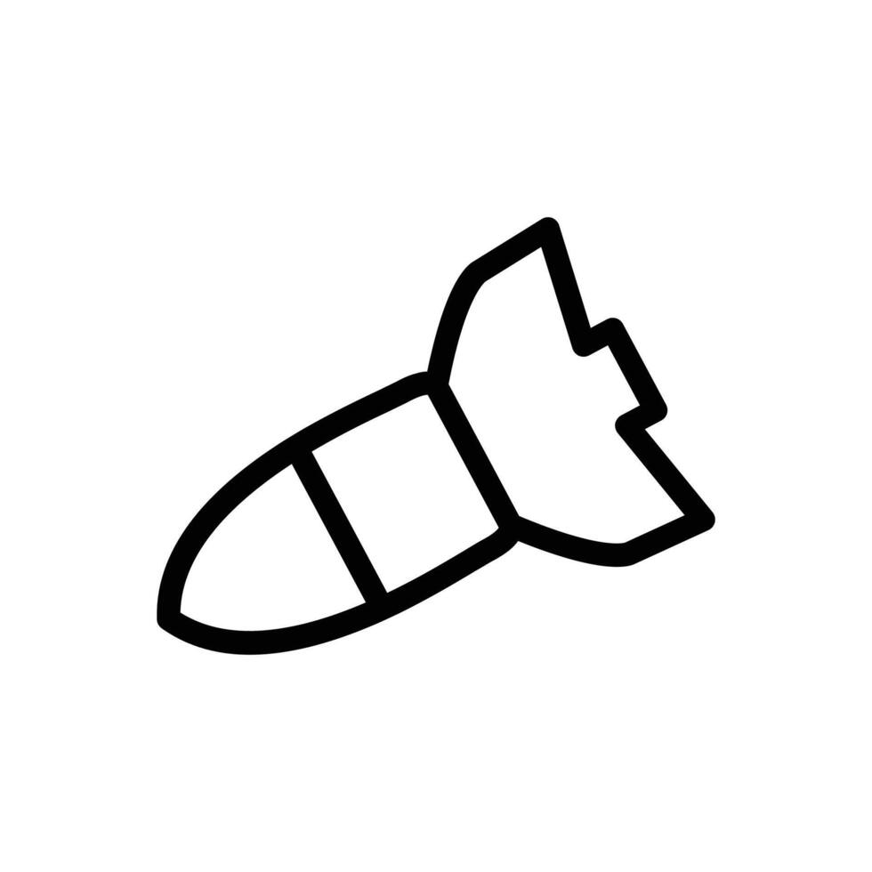 Simple bomb icon, illustration, black and white vector
