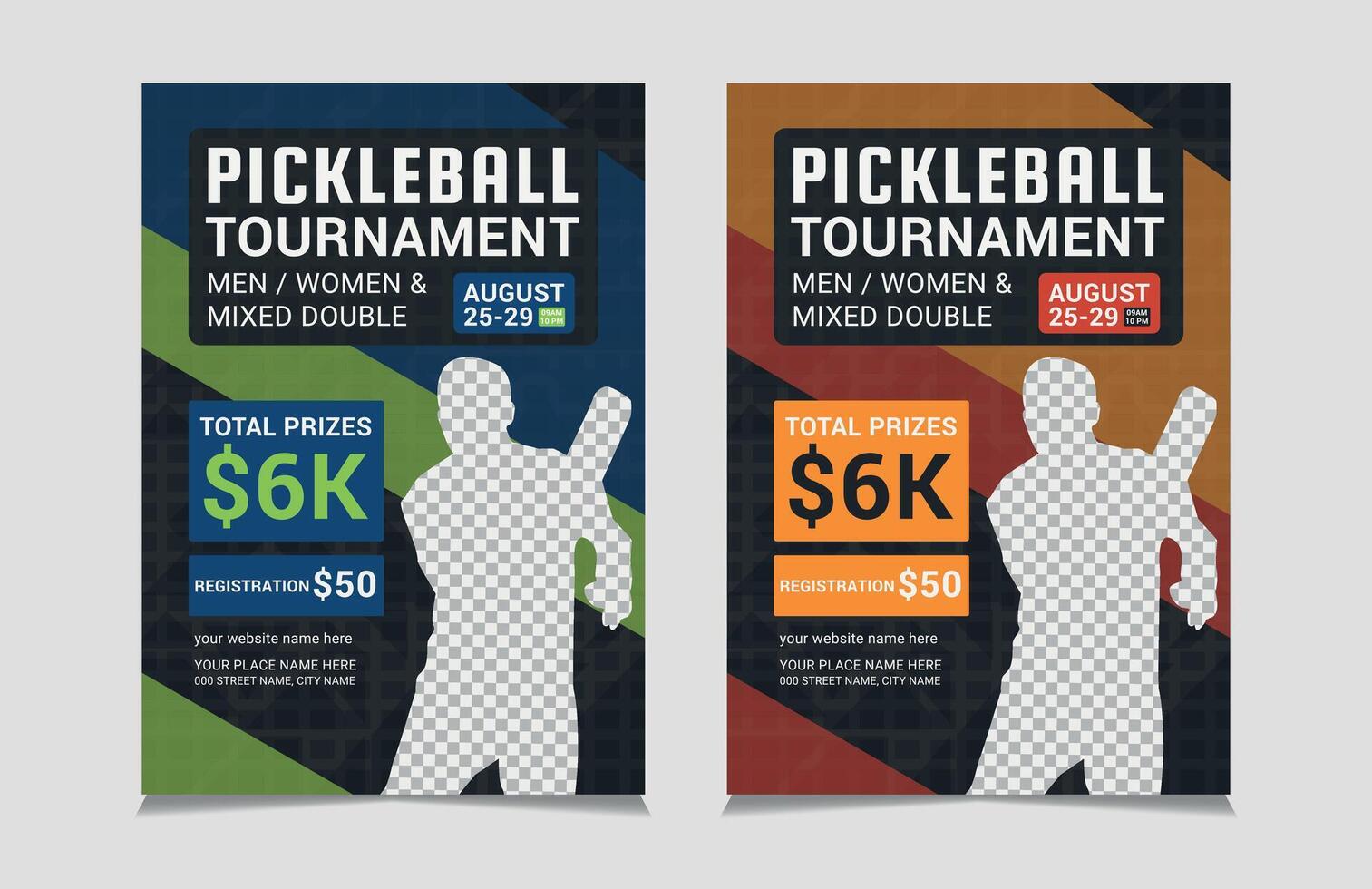 Pickleball Flyer template vector