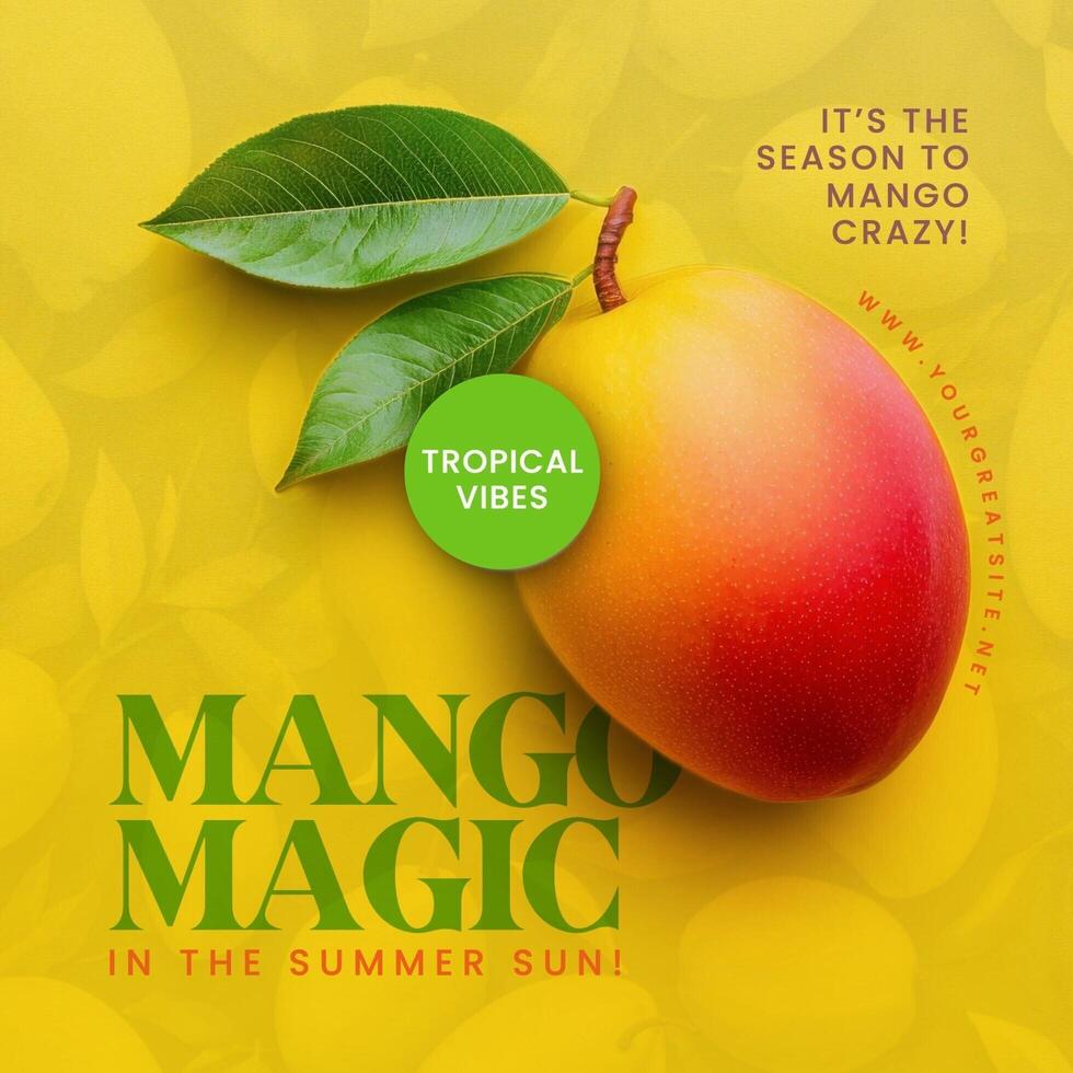 Yellow Mango Magic Summer Instagram Post template