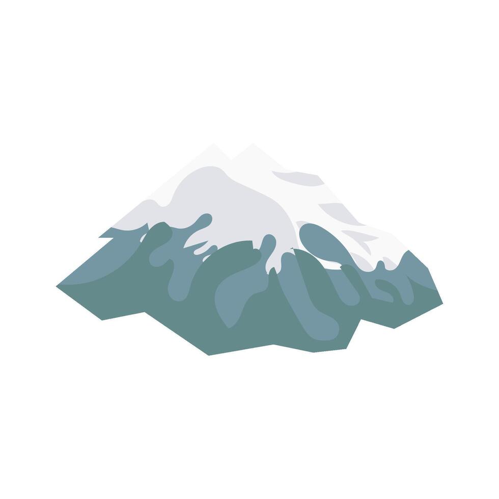 Snowy Mountain Peak, Blue Ice, Glacier, Winter Landscape, Nature Scene, Climbers Challenge, High Alt vector