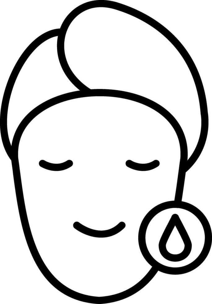 A woman with a tear drop on her face vector