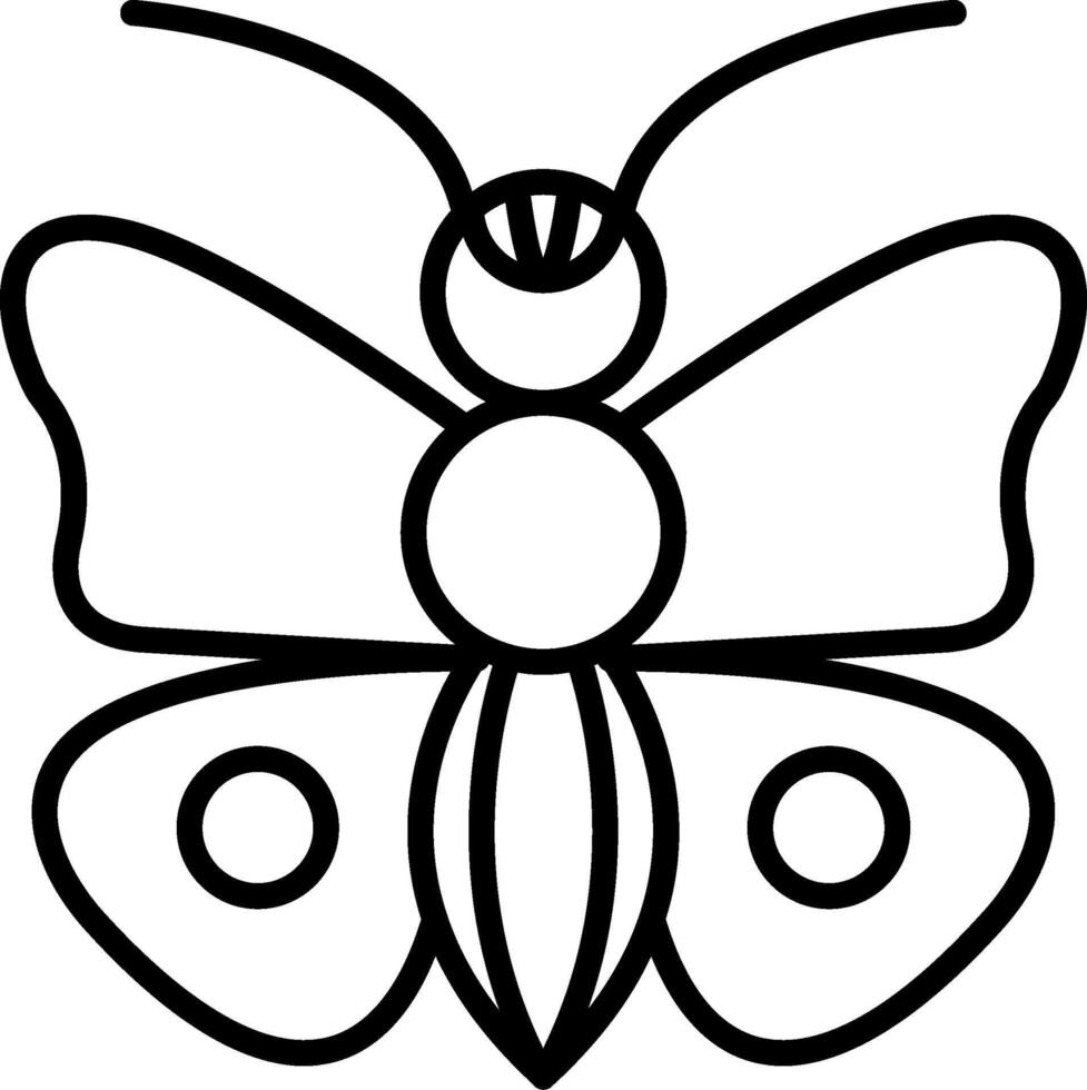 Butterfly coloring pages for kids vector