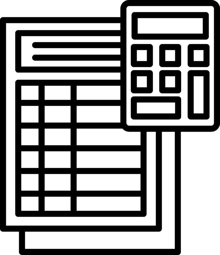 A calculator and paper on a white background vector