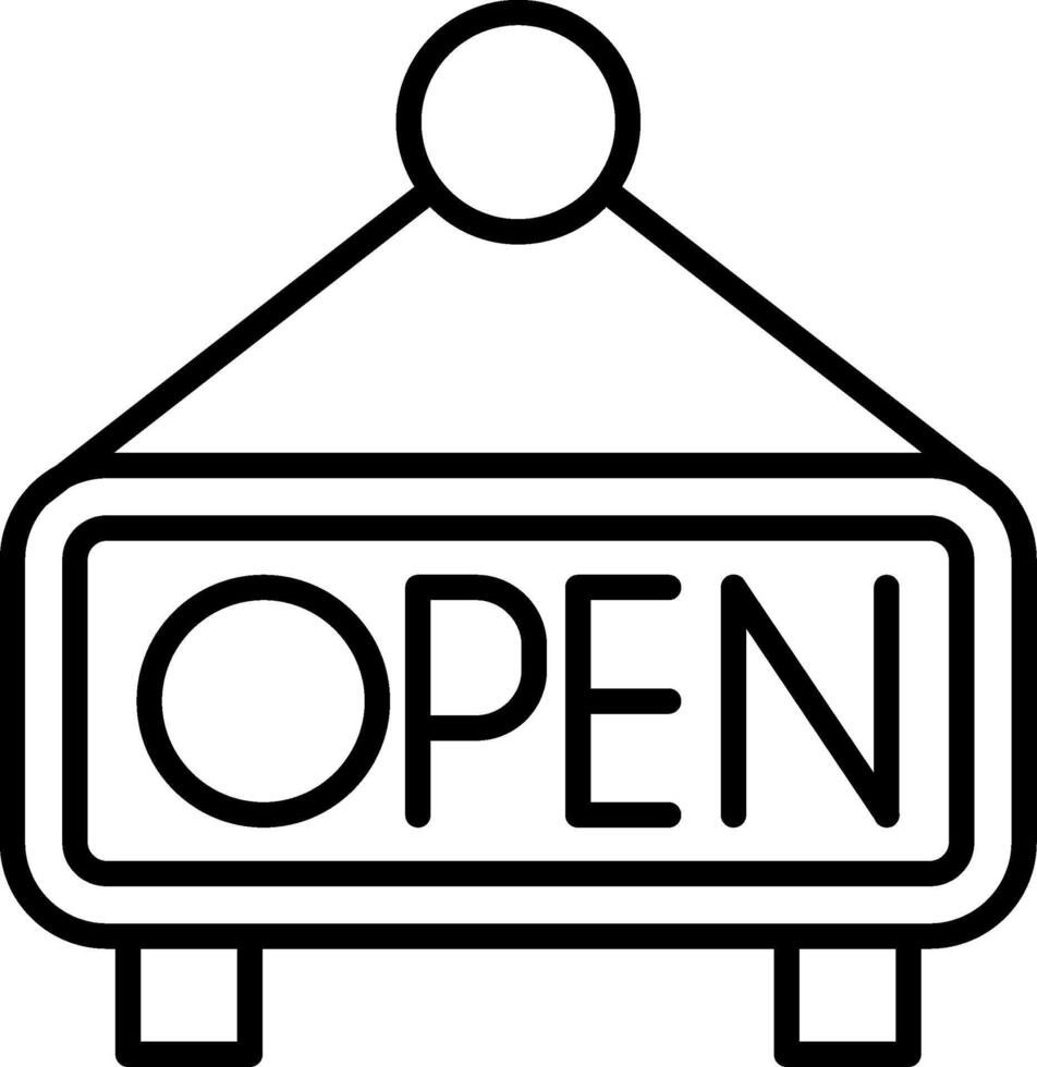 Open sign illustration vector