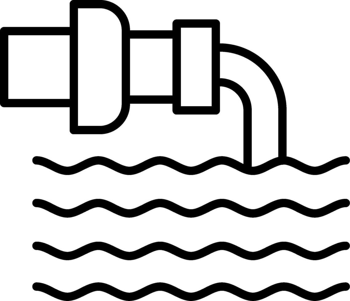 Water pipe icon vector