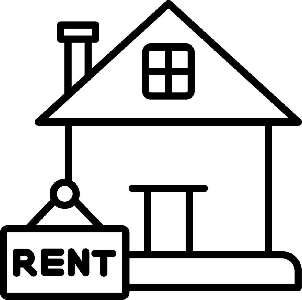 Rent house icon vector