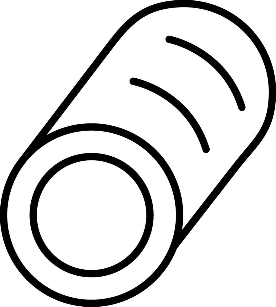 A black and white drawing of a cylinder vector