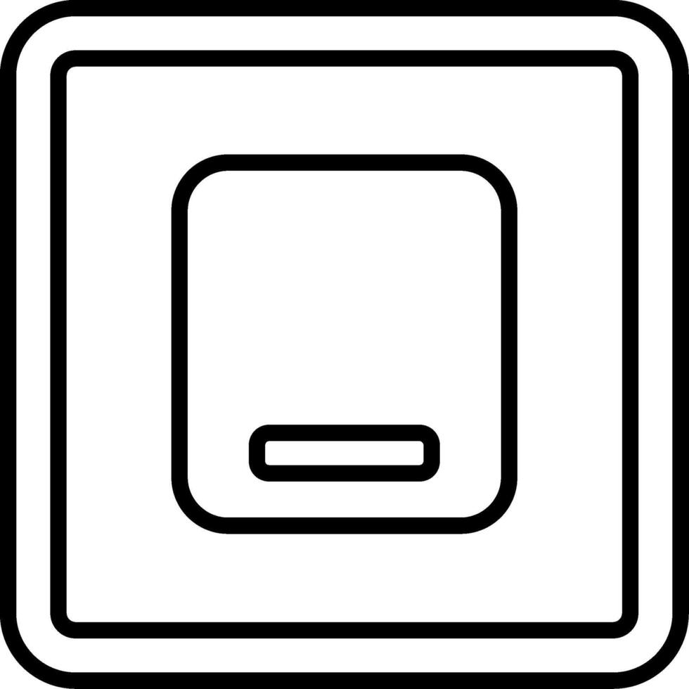 A black and white square button with a square in the middle vector