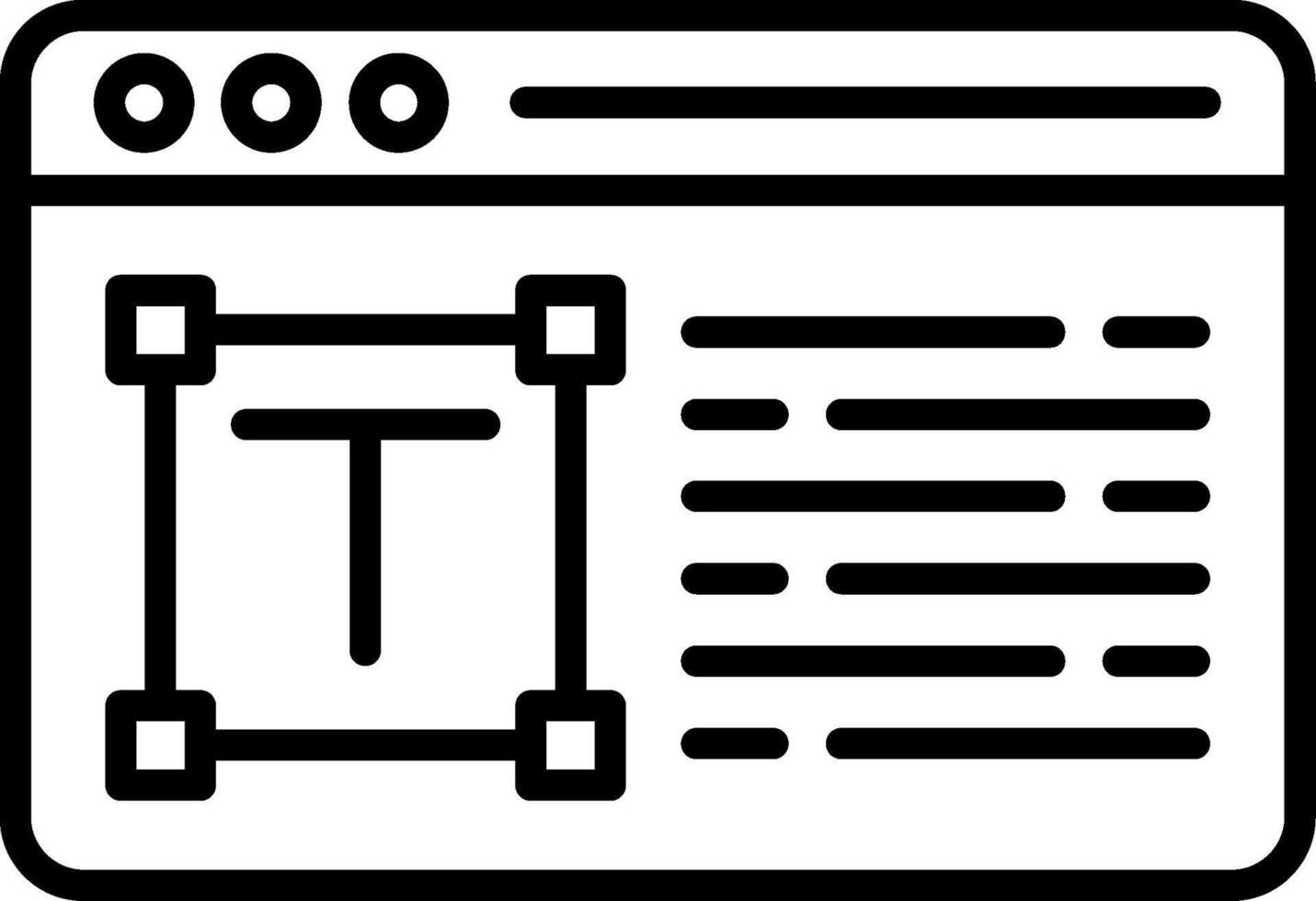 A black and white icon of a computer screen vector