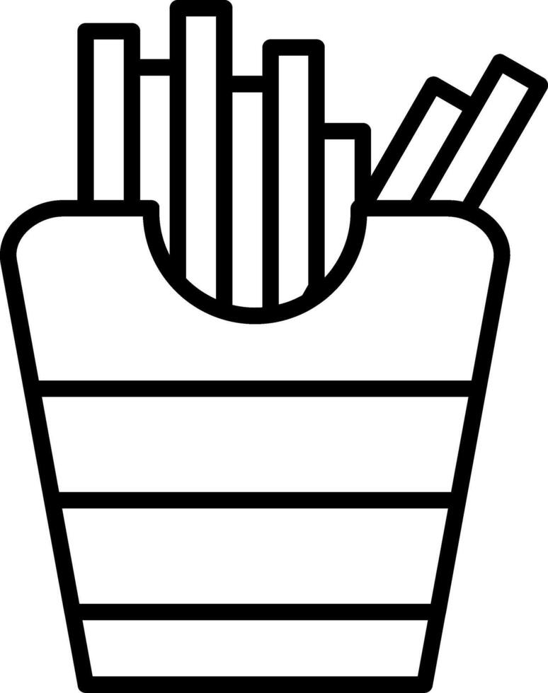 French fries icon vector