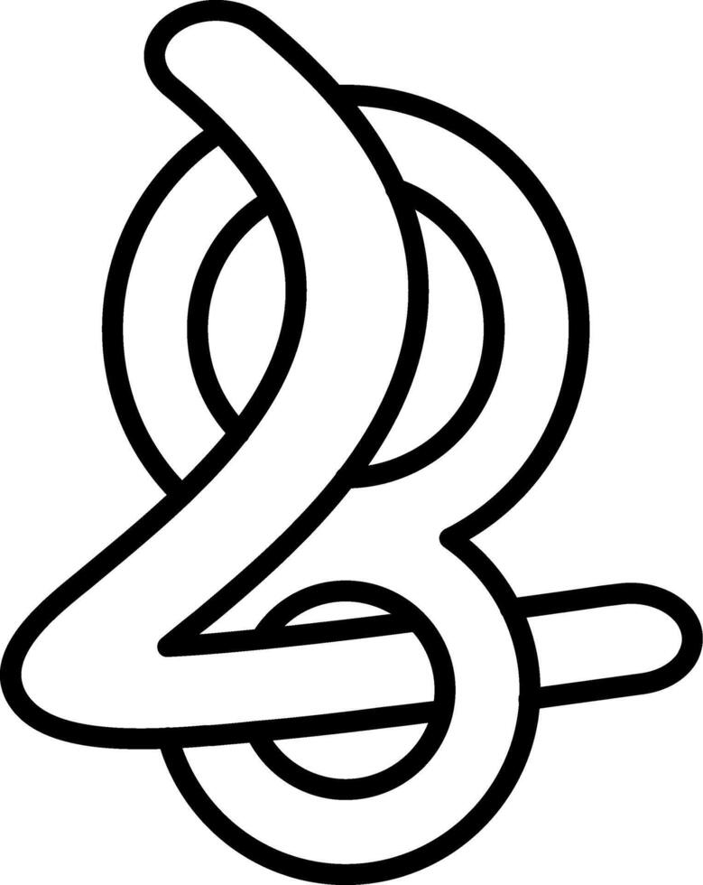 A black and white logo of a snake vector