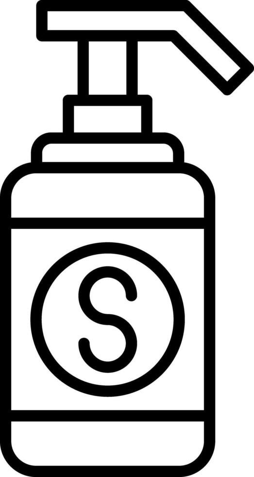 A soap dispenser with the letter s on it vector