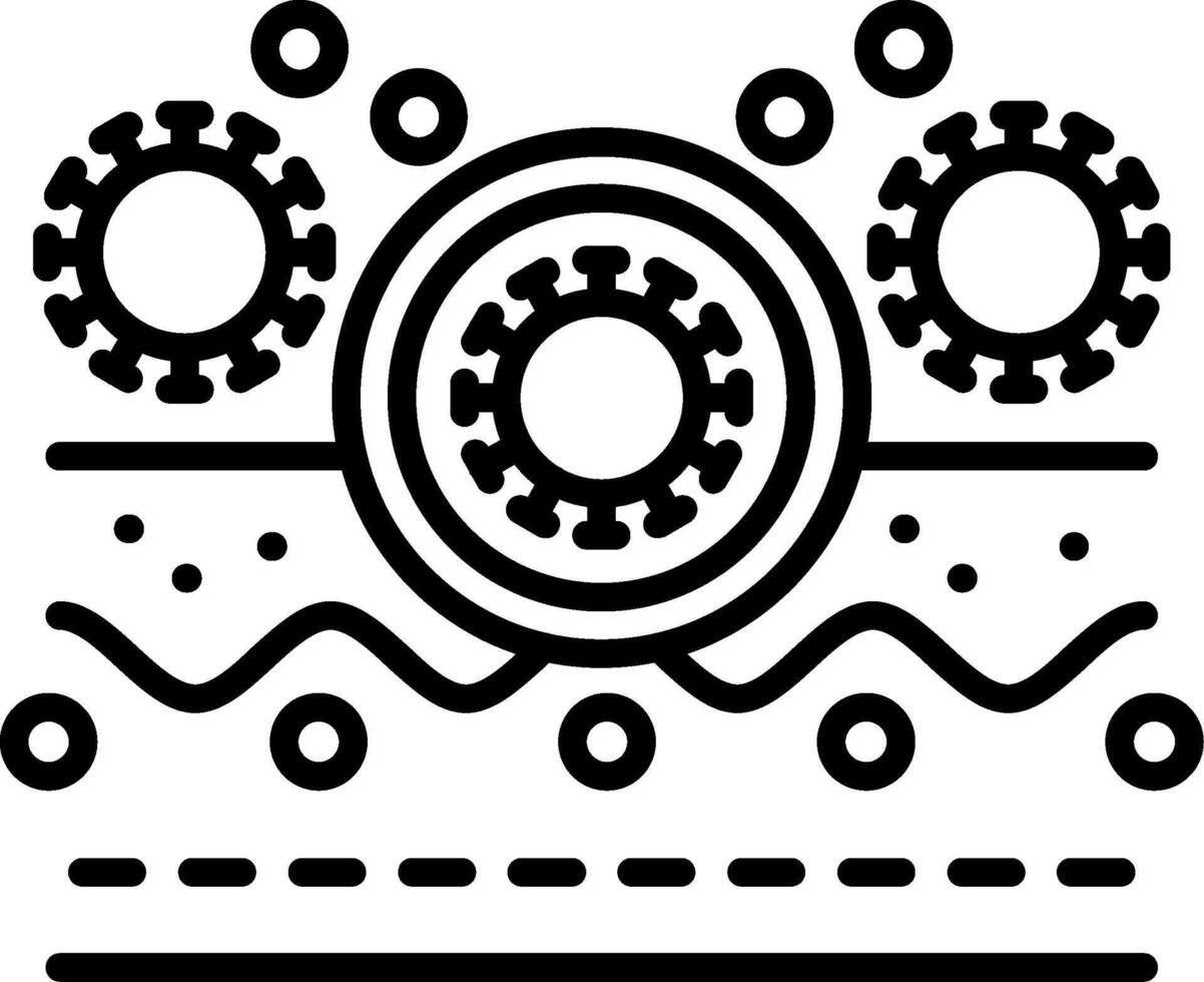 A black and white image of gears and circles vector