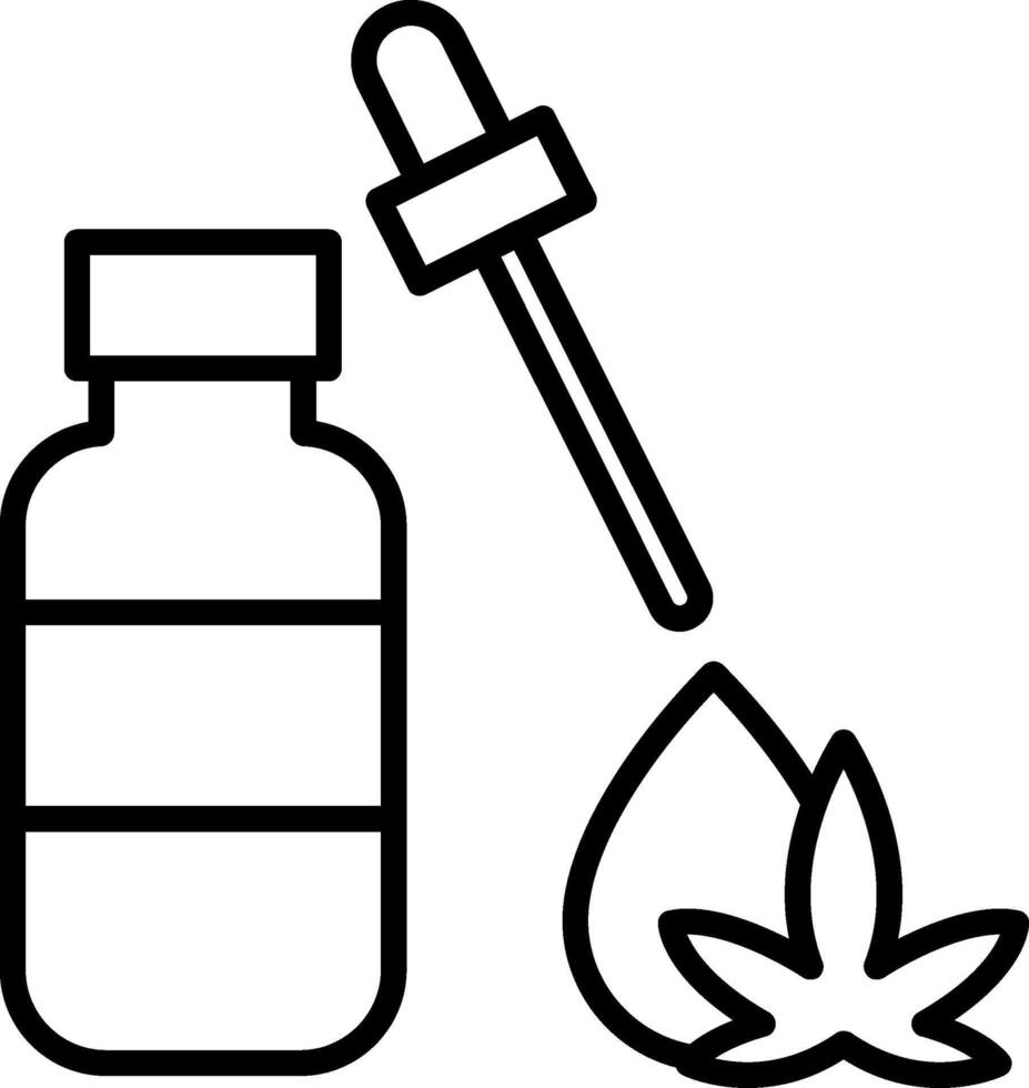 Cbd oil and cannabis oil icon vector
