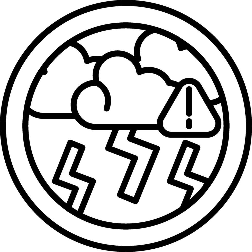 A black and white image of a storm with lightning and clouds vector
