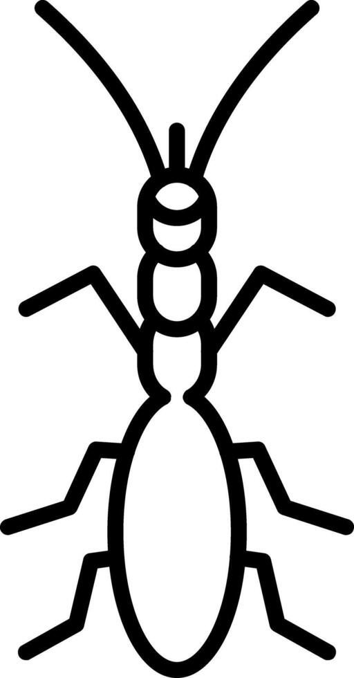 A black and white insect icon vector
