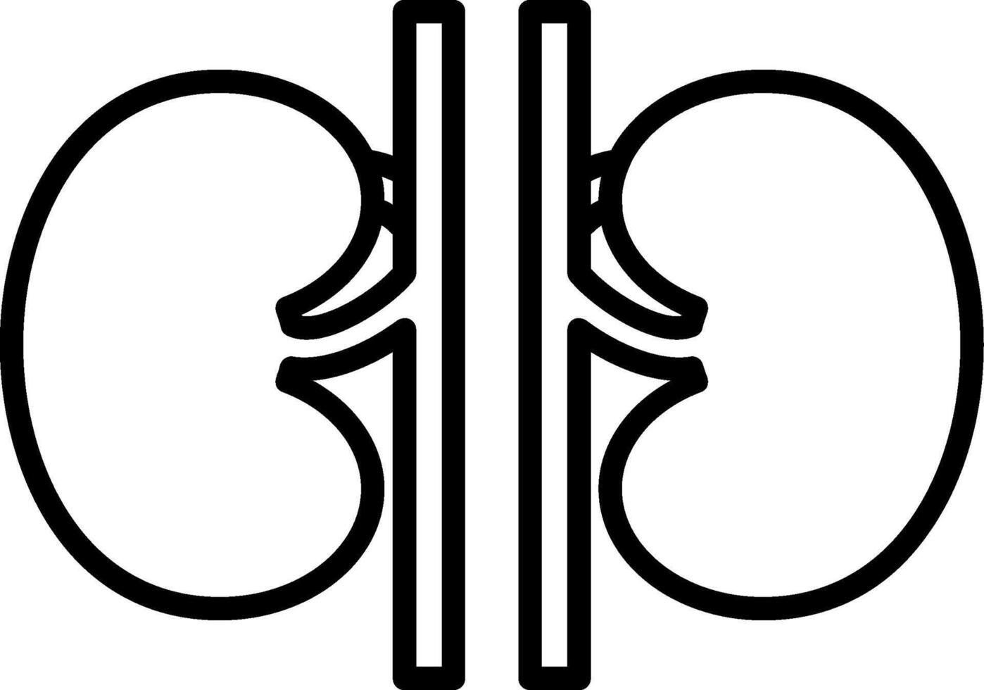 A kidney icon on a white background vector